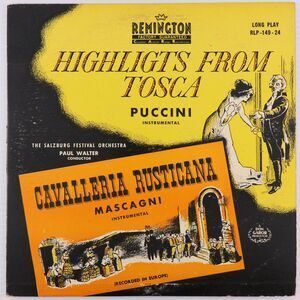Puccini, Mascagni -Tosca & Cavalleria Rusticana 1951 10" 33 rpm Record RLP-149-2